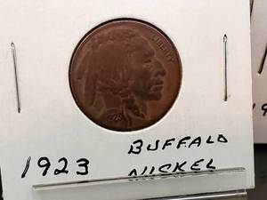 (3) Buffalo Head Nickels 1923, 1927, 1936 Coins Lot