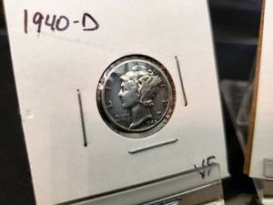 (2) U.S. Silver Mercury 1940-D & 1941 Dimes Lot