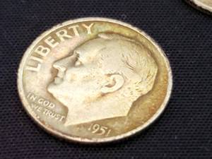 (5) U.S. Roosevelt Silver Dimes Lot
