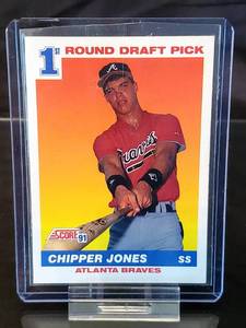 1991 Score Baseball Chipper Jones Rookie Card #671 RC