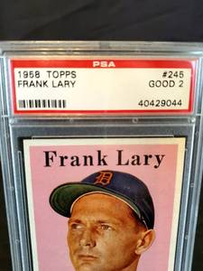 1958 Topps Frank Lory Card #245 PSA Graded Good 2