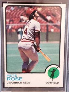 1973 Topps Pete Rose Card #130 PSA Graded Nr-Mt 8