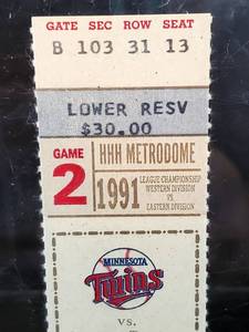 (2) Division Championship Minnesota Twins Tickets Lot