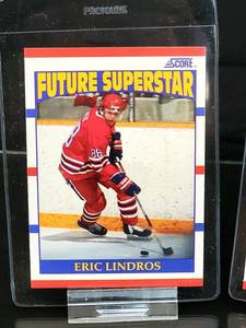 1990 Score Hockey Eric Lindros Card 440 & Jaromir Jagr Card #428 Rookie Cards Lot