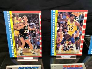 1987 Fleer Basketball (6) Assorted Cards & (10) Sticker Cars Lotd