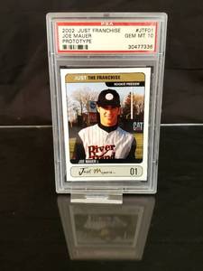 2002 Just Franchise Joe Mauer Rookie Card PSA Graded Gem-Mt 10