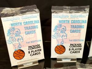 (9) 1989-90 UNC North Carolina Collegiate 1st Edition Basketball Packs Lot