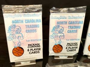 (9) 1989-90 UNC North Carolina Collegiate 1st Edition Basketball Packs Lot