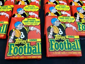 (18) Old New Stock 1990 Topps Football Packs Lot