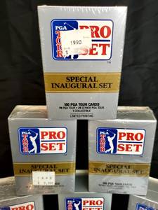 (8) 1990 Pro Set PGA Tour Special Inaugural Golf Card Sets Lot
