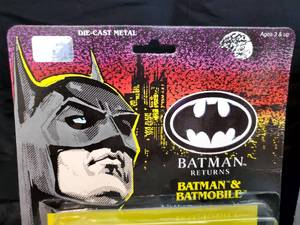(2) Diecast Batman Returns Batman & Batmobile Sets