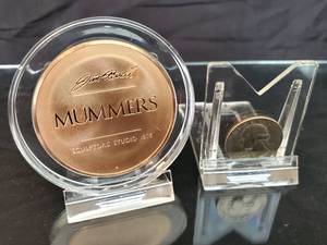 Franklin Mint Mummers Sculprure Studio 1975 Solid Bronze Medallion