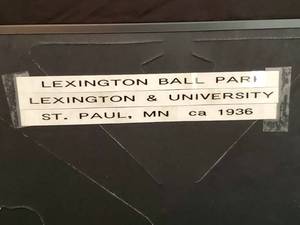 Framed 1936 8 x 12 Photograph the Lexington Ball Park, St Paul MN