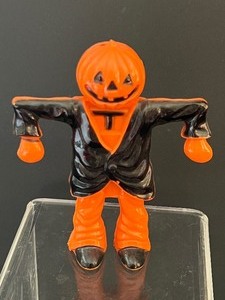 lot 28 image: Vintage Hard Plastic Jack O Lantern Candy Container