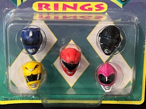 lot 127 image: Power Rangers Mighty Morphin Rings- New in Package