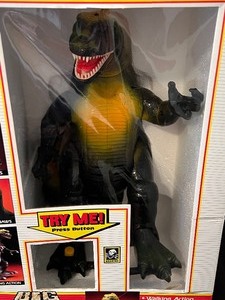 lot 132 image: Vintage New Bright 1992 Battery Operated Big Rex- New in Box