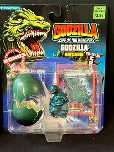 lot 141 image: Trendmasters Godzilla King of the Monsters Godzilla Hatched Figurine and Ghidorah - New in Package