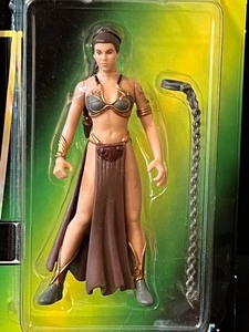lot 150 image: 1997 Kenner Star Wars The Power of the Force Princess Leia as Jabbas Prisoner Action Figure