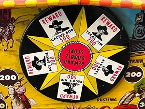 lot 64 image: Vintage Wyandotte Tin Posse Shooting Range Toy  Game