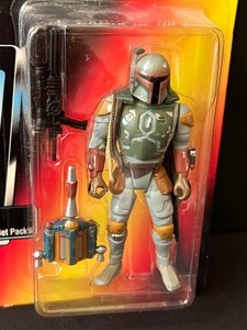 lot 88 image: Two Star Wars The Power of the Force Action Figurines Boba Fett and Chewbacca