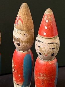 lot 132B image: (7) Vintage Wooden Painted Solider Figurines