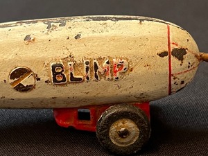lot 158 image: Vintage Metal Toy Blimp