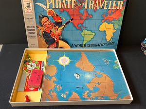 lot 155 image: Vintage Milton Bradley Pirate and Traveler Board Game