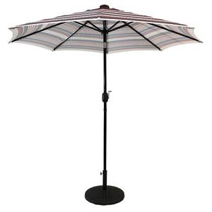 Sun Ray 9 Round Solar Lighted Patio Umbrella