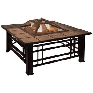 Pure Garden Square Tile Fire Pit
