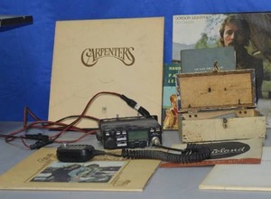 Records CV Radio and straight razors