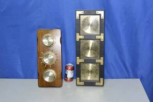 Thermostat, Barometer, and humidity gauges