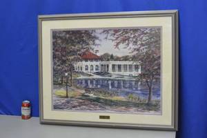 Framed Como Park Pavilion In Saint Paul, MN Print by Susan T. Amidon