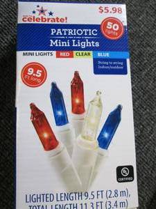 box of patriotic mini lights ...
