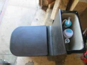 black toilet no top for tank ...