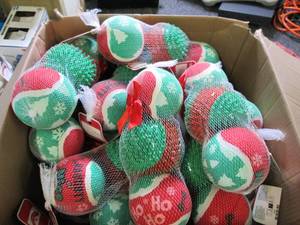 box of dog toys ...