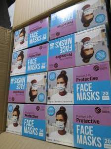 4 cases of 3-ply disposable protect...