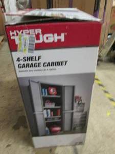 metal 4-shelf garage cabinet open b...
