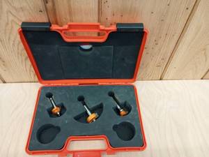 lot 109 image: CMT Orange Tools (3) Piece Divided Lite Door Router Bit Set