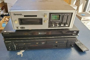 lot 126 image: Sony Compact Disk Changer, Blu Ry Player And Panasonic 8 Track Player