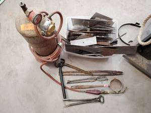 lot 139 image: Collection Of BlacksmithMetalworking Tools