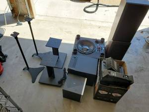 lot 142 image: Collection Of Speakers With Stands