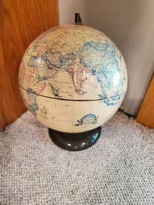 lot 210 image: Rand M Nally Terrestrial 12 Diameter Globe