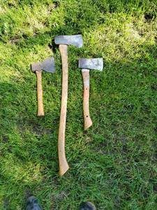 lot 16 image: Axe And Two Hatchets