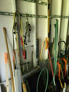 lot 27 image: Contents Of Shed Wall And Rafters
