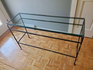 lot 50 image: Hallway Table With Glass Top