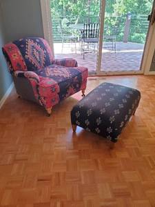 lot 52 image: Chair And Ottoman