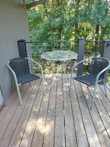 lot 94 image: Patio Table With Two Chairs