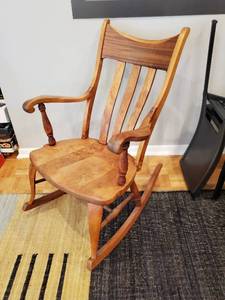 lot 96 image: Vintage Wood Rocking Chair