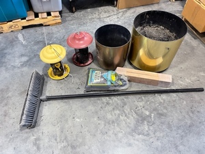 Bird Feeders, Shop Broom, Planters