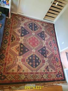 lot 10 image: Vintage Kazak Wool Area Rug